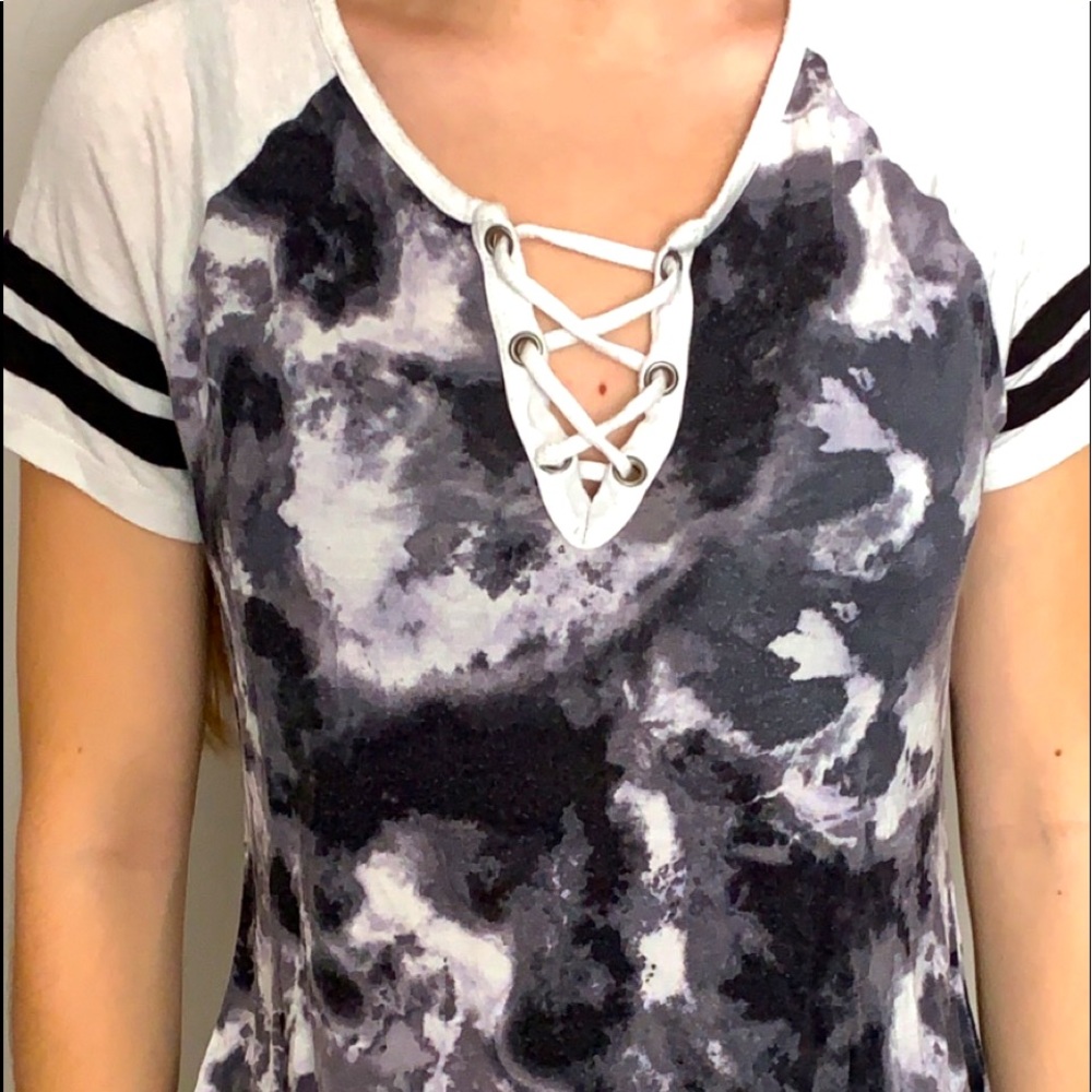 Black and white lace shirt/ Walmart